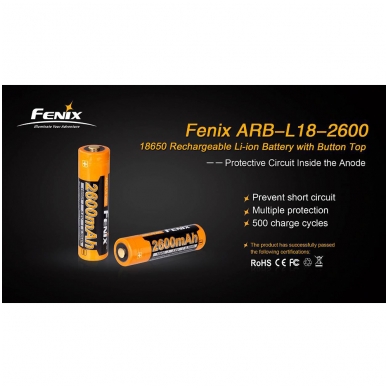 Fenix battery 18650 ARB-L18-2600 2