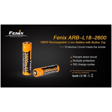 Fenix battery 18650 ARB-L18-2600 1 Fenix battery 18650 ARB-L18-2600 1