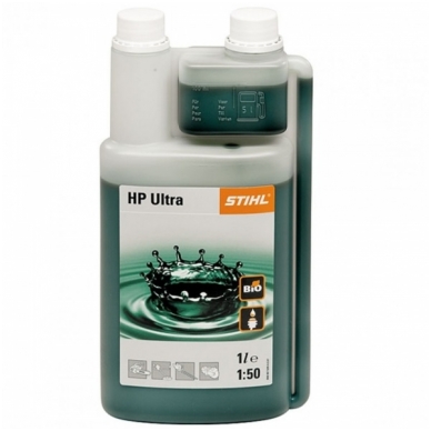 HP Ultra dvitaktė variklinė alyva 1 litras su dozatoriumi