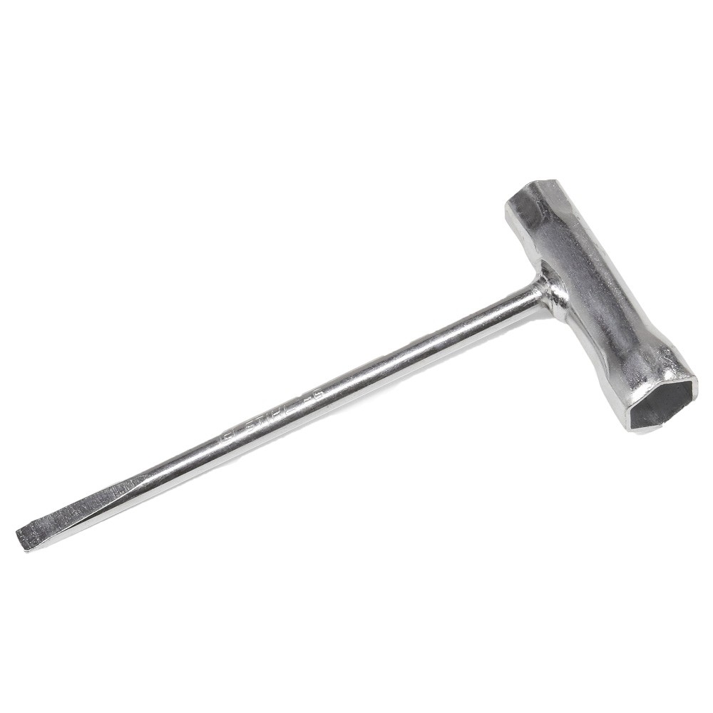 Sparking plug key with a screwdriver 'STIHL'