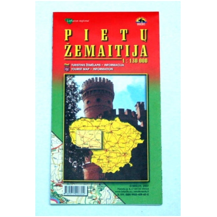 Folding map "Pietų Žemaitija"