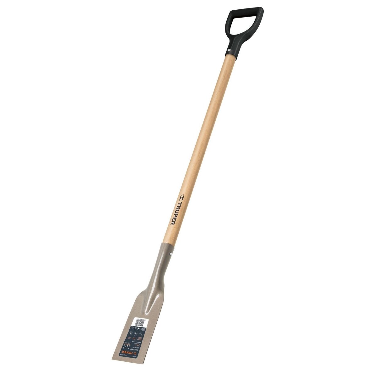 Truper heavy duty forged scraper with wooden shaft and D-grip handle, 133 cm