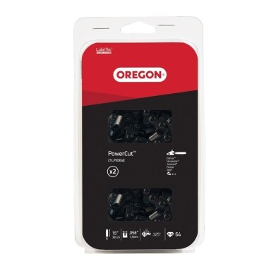 Saw chains TWINPACK 2 pcs. Oregon 21LPX064E 1,5 mm, 64E, .325'' Saw chains TWINPACK 2 pcs. Oregon 21LPX064E 1,5 mm, 64E, .325''