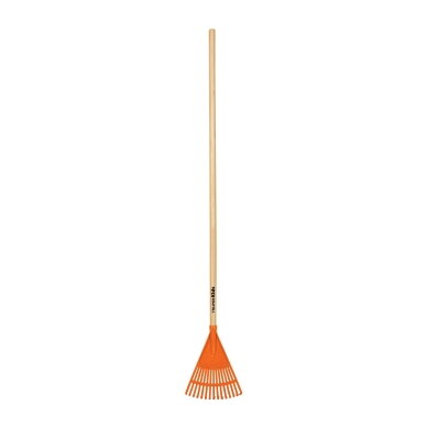 Truper Kids leaf rake with plastic tines and wooden shaft, 123cm Truper Kids leaf rake with plastic tines and wooden shaft, 123cm