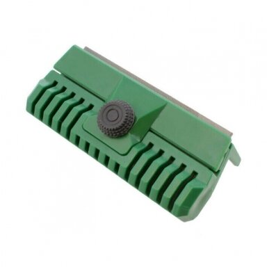 Guide bar burr remover Guide bar burr remover