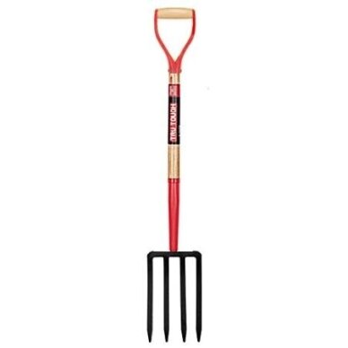 Truper spading fork with 4 tines and wooden shaft, 100cm Truper spading fork with 4 tines and wooden shaft, 100cm