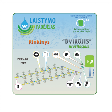 Greenhouse watering system "Dvikojis" gravitational Greenhouse watering system "Dvikojis" gravitational