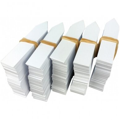 Marker plastic PVC 13x60mm 100 pcs. (white) Marker plastic PVC 13x60mm 100 pcs. (white)